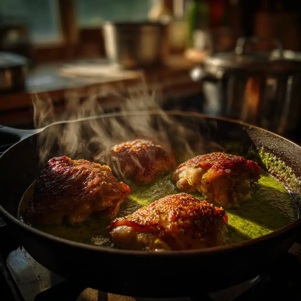 Peruvian Chicken and Rice with Green Sauce