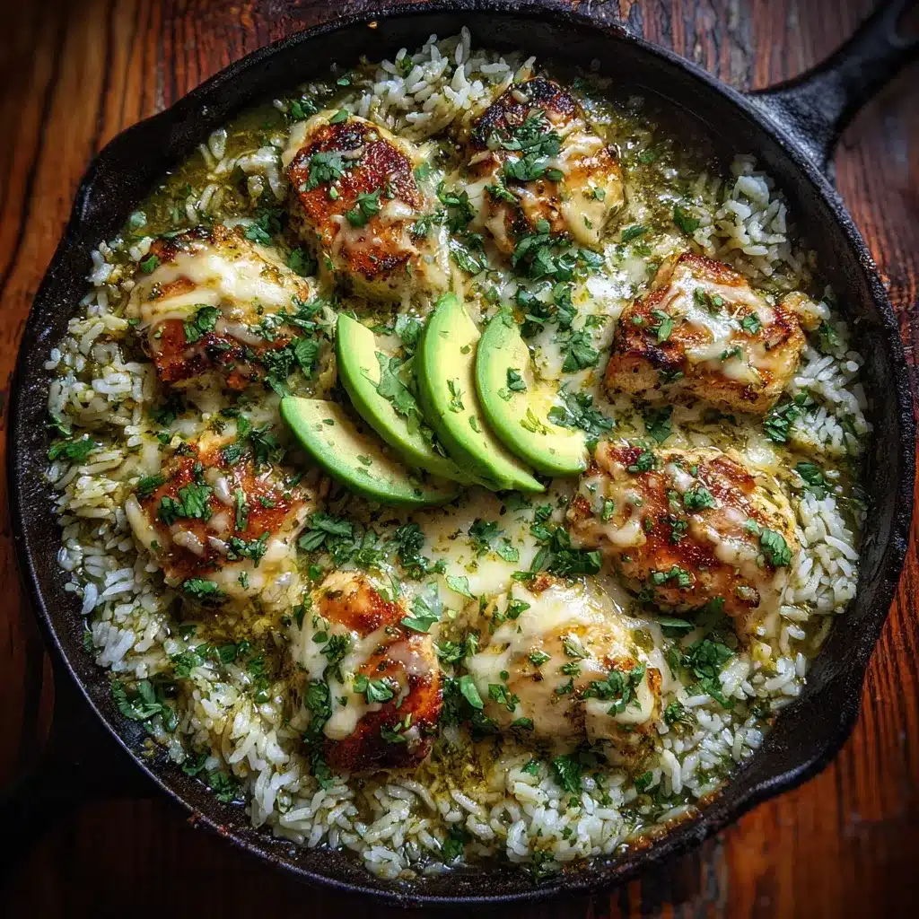 Salsa Verde Chicken and Rice Skillet: Easy Dinner!