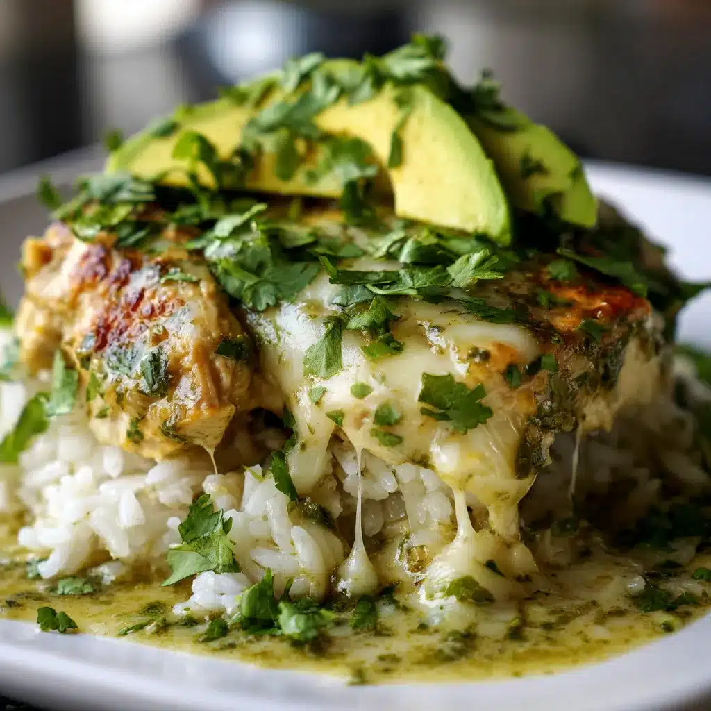Salsa Verde Chicken and Rice Skillet
