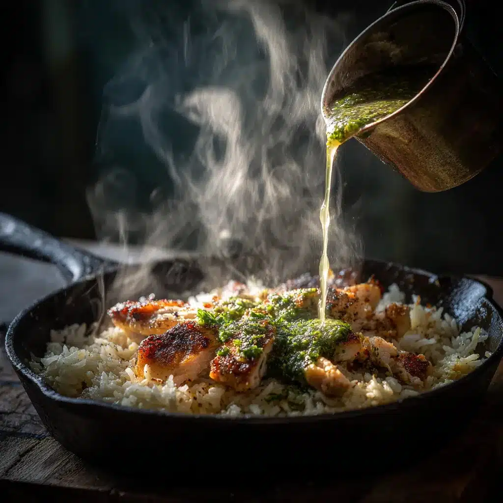 Salsa Verde Chicken and Rice Skillet