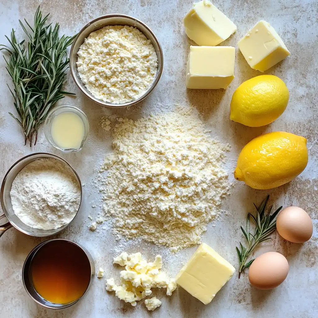 ricotta polenta cake with lemon-rosemary syrup