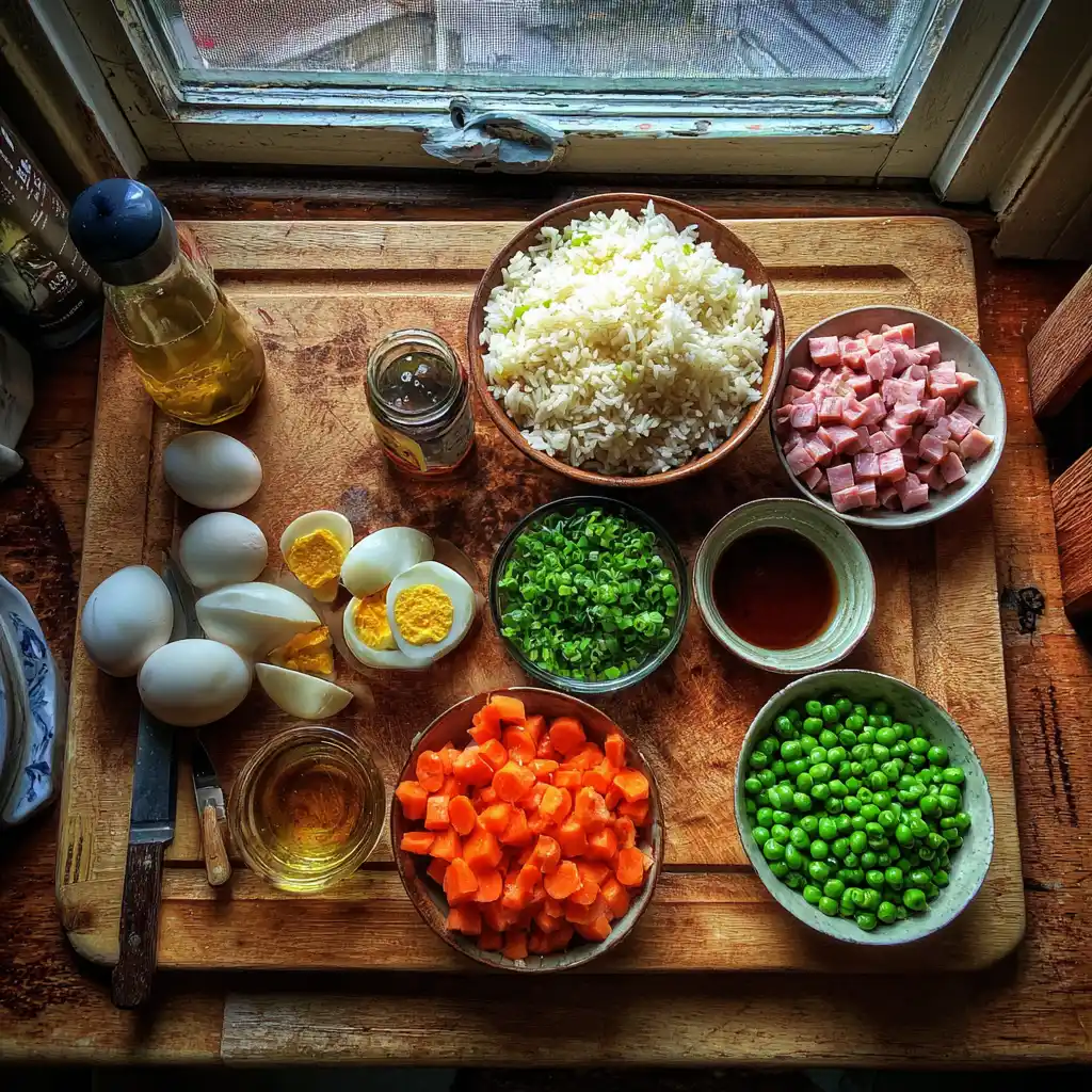 Leftover Ham Fried Rice
