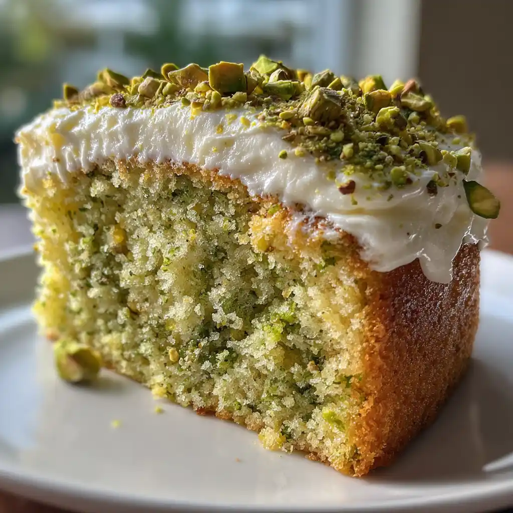 Pistachio Cake with Box Cake Mix
