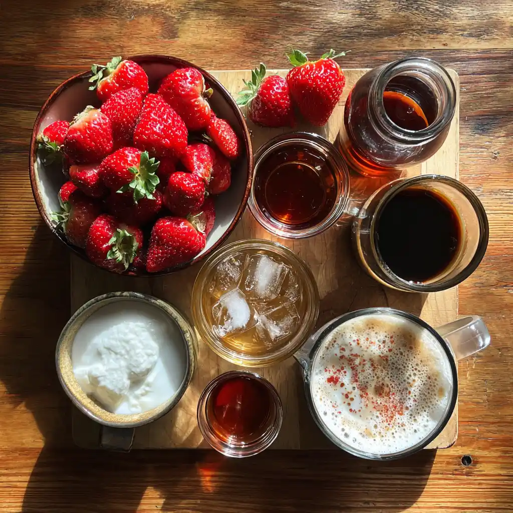 Strawberry Cold Foam Iced Coffee